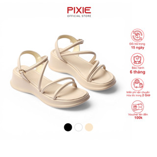 Giày Sandal Nữ Đế Xuồng 5cm Quai Mảnh Pixie H307
