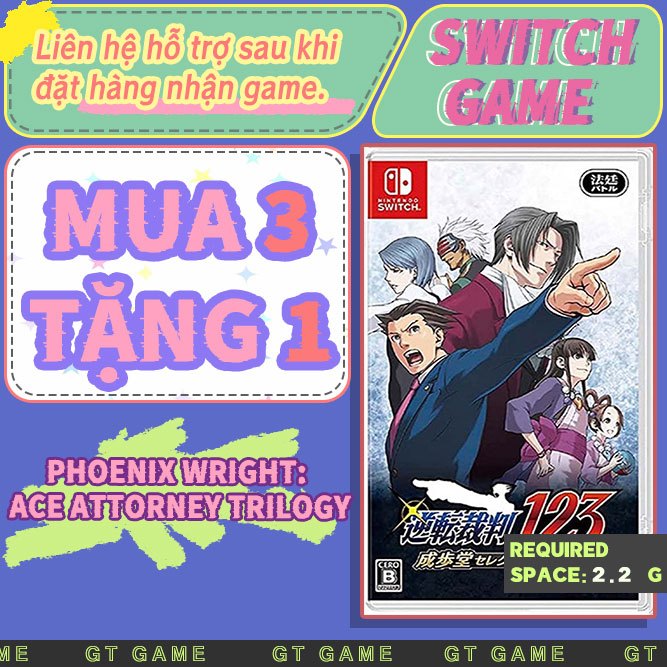Phoenix Wright: Ace Attorney Trilogy Nintendo Switch（Switch Game） -Mua 3 tặng 1