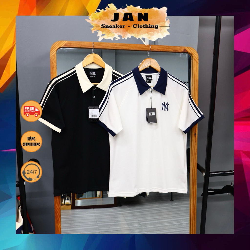 [ HOẢ TỐC ] Áo Polo NEW ERA Raglan NY | Jan Shop