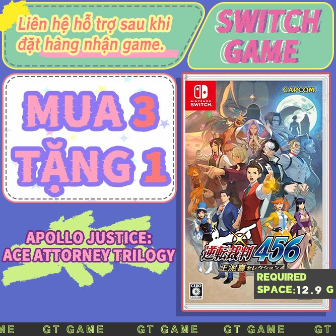 Apollo Justice: Ace Attorney Trilogy Nintendo Switch（Switch Game） -Mua 3 tặng 1