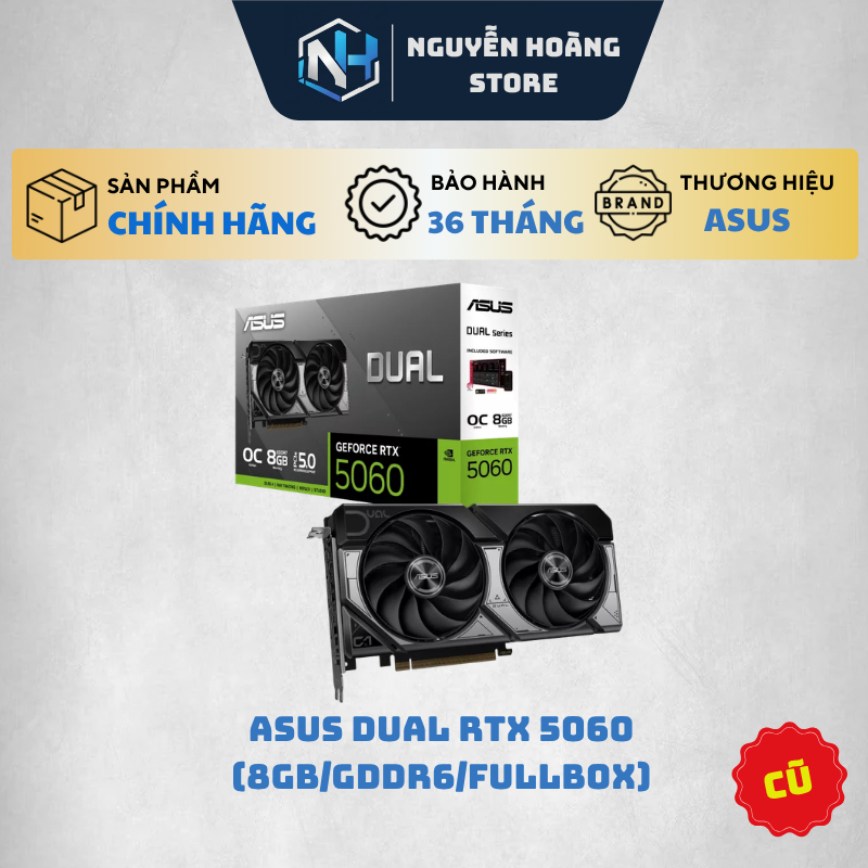 VGA card màn hình ASUS RTX 5060 Dual 8GB NEW