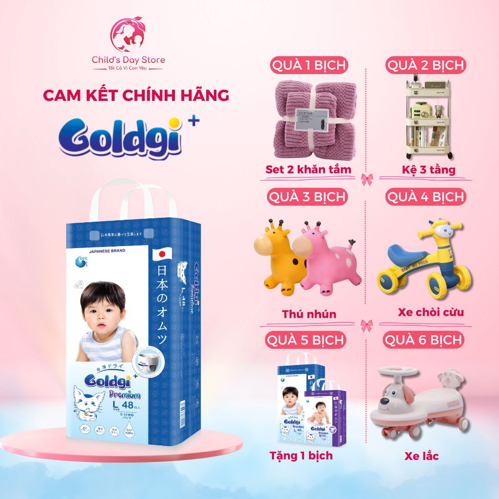 Bỉm quần Goldgi +, Tã Quần Goldgi + Các Size M60/L48/XL44/XXL32. Bỉm Chính Hãng Mẫu Mới Nhất Siêu Th