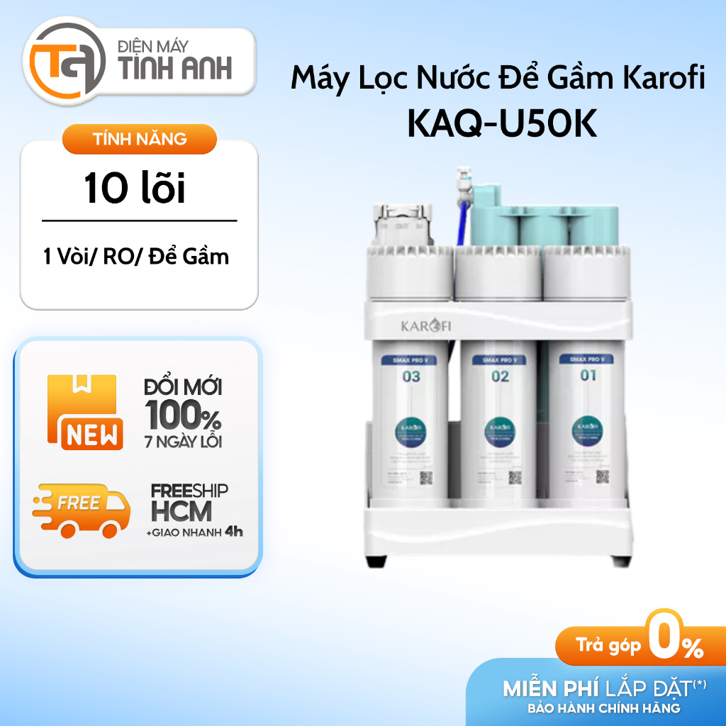 Máy Lọc Nước Ro Karofi KAQ-U50K - Thiết Kế Nhỏ Gọn Để Gầm