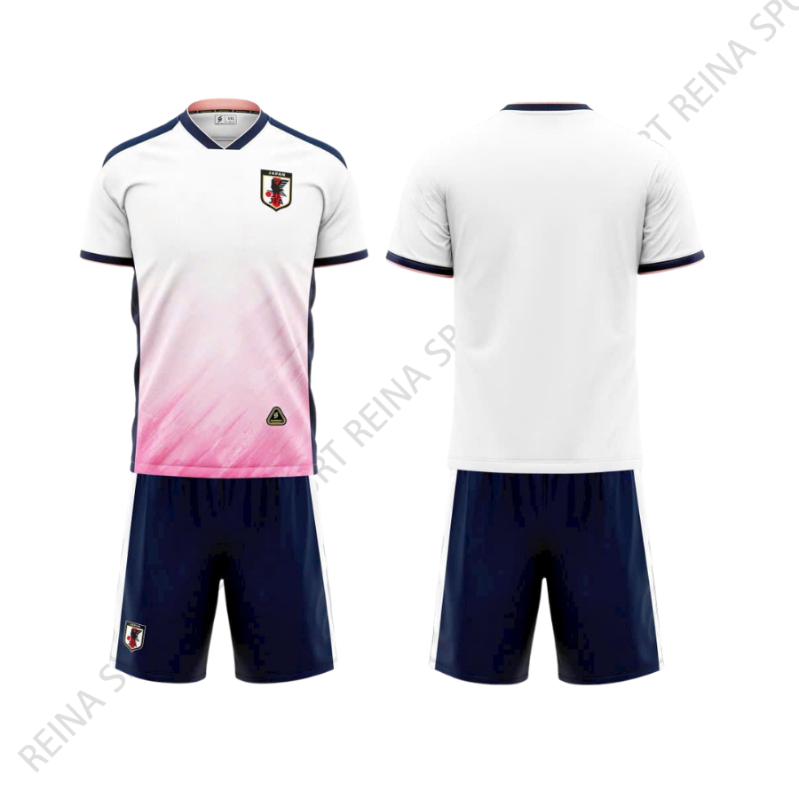 Quần Áo Bóng Đá tuyển Nhật Bản trắng- Vải mè SV- In Tên Số Theo Yêu Cầu REINA SPORT