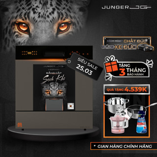 [2 QUÀ + LẮP 0Đ] Máy Rửa Chén Bát Junger JG Leopard DWJ-133-MS 13 bộ, Ion Bạc Khử Trùng Mạnh BH 7 Năm Sạch Khô Tuyệt Đối