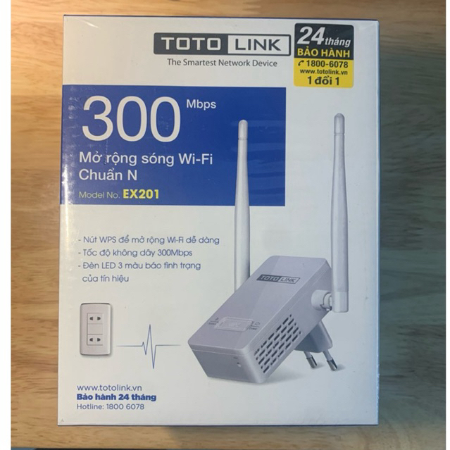 Bộ mở rộng sóng Wifi Totolink EX201