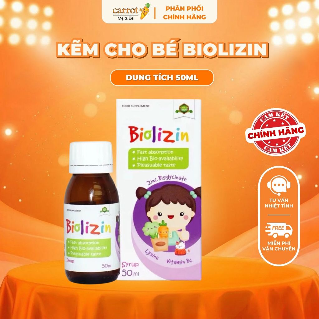 Kẽm Cho Bé Biolizin Kẽm Zinc Lysine Kẽm Cho Bé Biếng Ăn Vitamin