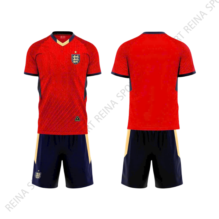 Quần Áo Bóng Đá tuyển Anh đỏ - Vải mè SV- In Tên Số Theo Yêu Cầu REINA SPORT