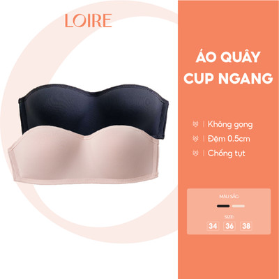 [CHỐNG TỤT]Áo lót Quây Cup Ngang BRQ02 Không Gọng Viền Silicon Mặc Trễ Vai/Hở Vai/Đi Biển