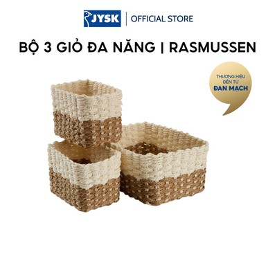 Bộ 3 giỏ đa năng | JYSK RASMUSSEN | giấy | nâu/kem