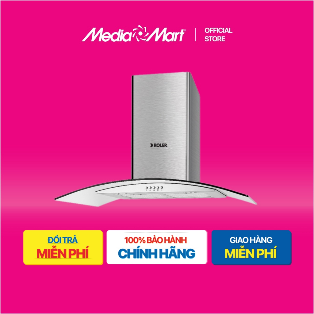 [ Mediamart Mall ] Máy hút mùi kính cong Roler RRH-7113 BH chính hãng,Ship 0đ