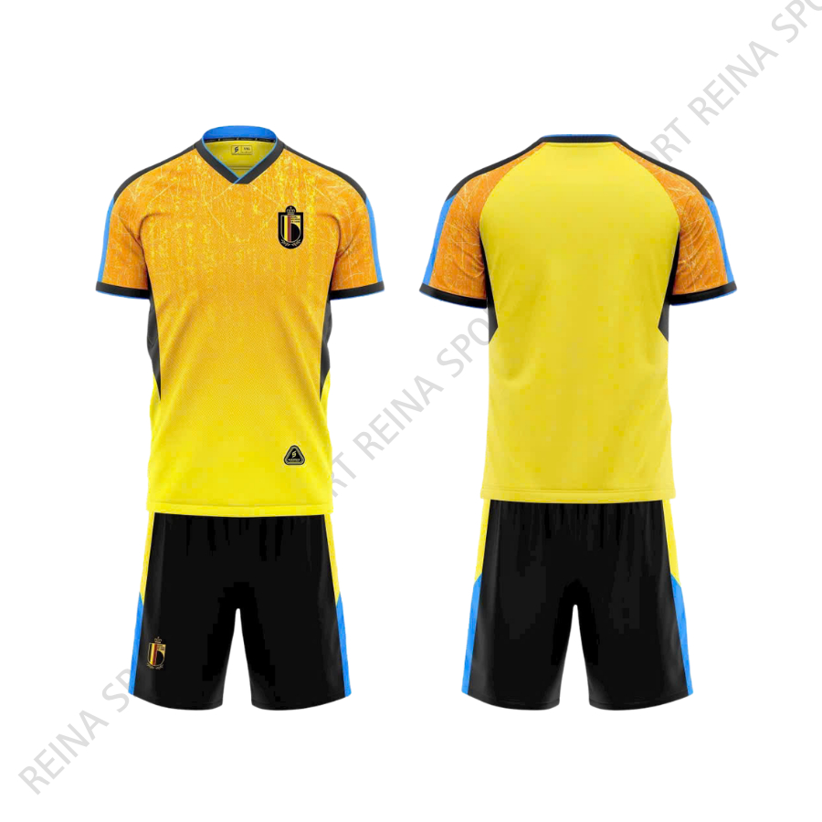 Quần Áo Bóng Đá tuyển Bỉ vàng - Vải mè SV- In Tên Số Theo Yêu Cầu REINA SPORT