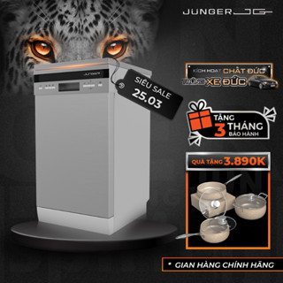 [QUÀ 3Tr9 + GIAO LẮP 0Đ] Máy Rửa Chén Bát Junger JG DWJ-450 10 Bộ, Giao Lắp 0đ, Sấy Nhiệt Dư, 8 Chế Độ,  BH 36 Tháng