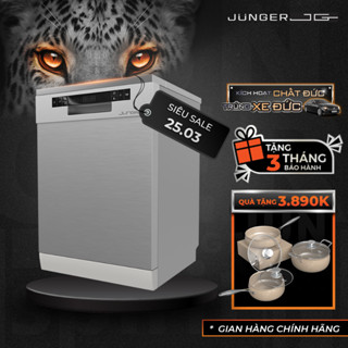 [QUÀ 3.9tr + GIAO LẮP 0đ] Máy Rửa Chén Bát Junger JG DWJ-600 14 bộ, 7 Chương Trình, 3 Giàn Rửa, Khoang To BH 36 tháng