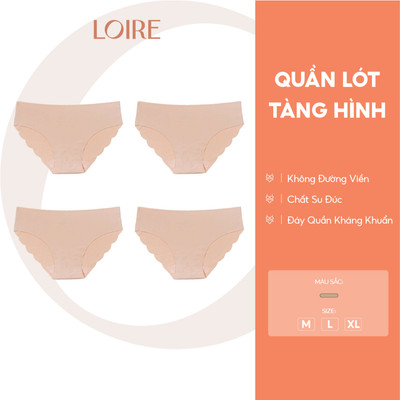 COMBO 4 Quần Lót Tàng Hình Su Đúc Không Đường May Không Lộ Viền Khi Mặc Loirechic QSD04 - Màu Da