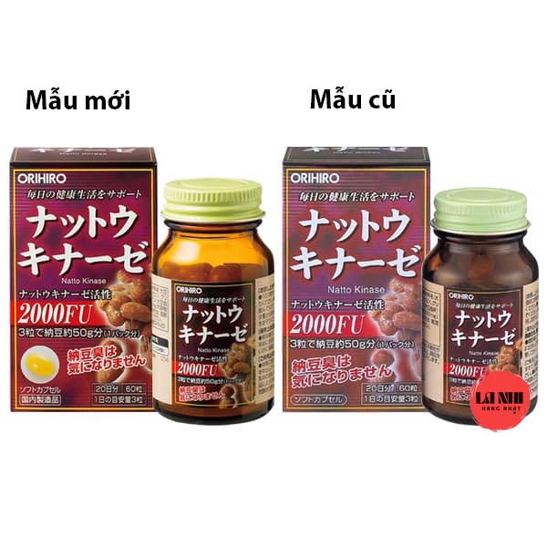 Viên uống hỗ trợ phòng đột quỵ Nattokinase 2000FU Orihiro Nhật Bản 60 viên