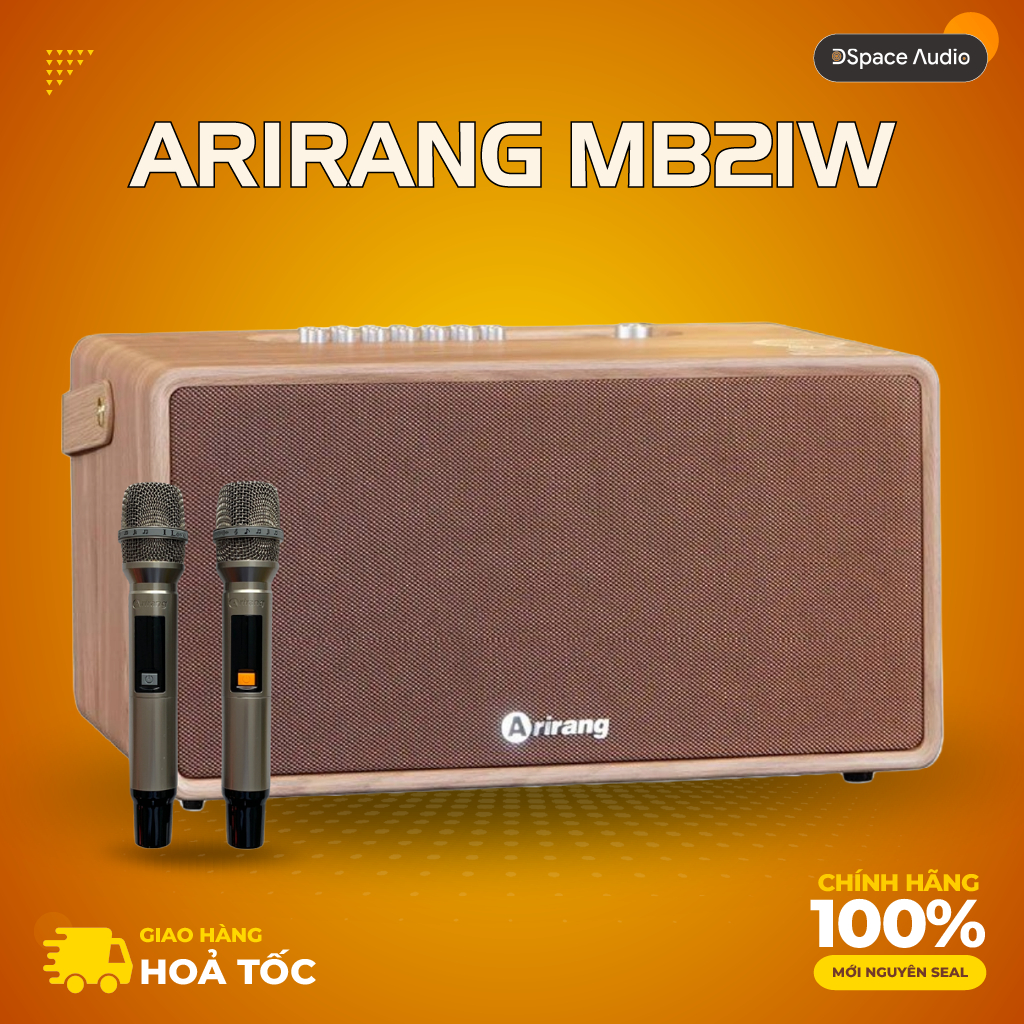 [Tặng dây nối TV] Loa Karaoke di động Arirang MB2iw, Công suất 300W, Bảo hành chính hãng 2 năm