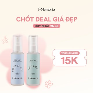 Body Mist Xịt Thơm Cơ Thể De Memoria Không Cồn Khô 50ml  - BST Cảm Xúc Chân Thật