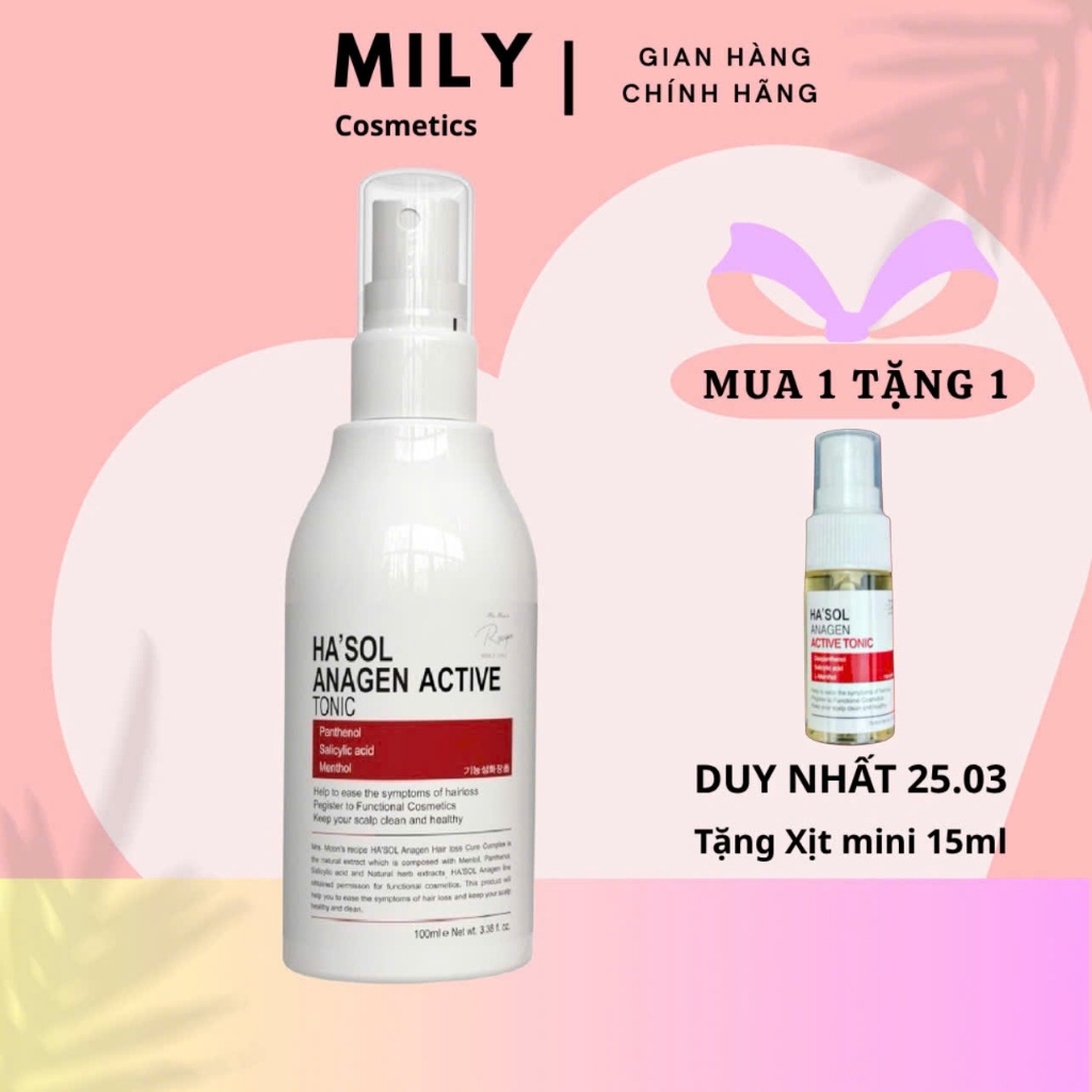 Xịt Kích Mọc Tóc Hasol Anagen Active Tonic Dưỡng Da Đầu Nuôi Dưỡng Nang Tóc Chắc Khỏe Dành Cho Tóc R