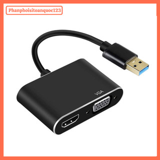 Cáp Chuyển Đổi USB 3.0 Sang HDMI/VGA – Hỗ Trợ Full HD 1080P – Tương Thích Windows, Mac
