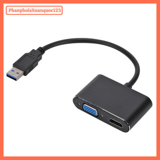 Cáp Chuyển Đổi USB 3.0 Sang HDMI/VGA – Hỗ Trợ Full HD 1080P – Tương Thích Windows, Mac