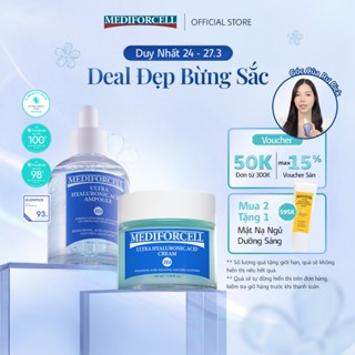 [DEAL 2 TẶNG 1 ] Bộ Ampoule 100ml Và Kem Dưỡng 100ml Siêu Cấp Ẩm Và Căng Bóng Da Mediforcell + Mặt Nạ Ngủ Dưỡng Trắng 60