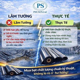 Màng chống thấm HDPE dày 0.3mm, 0,5mm Kích thước 3x50M siêu to