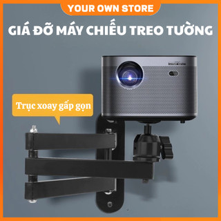 🔥FREESHIP🔥Giá Đỡ Máy Chiếu Treo Tường Chất Liệu Thép 40cm Carbon Cao Cấp Thiết Kế Xoay 360* Gấp Gọn Đa Chiều