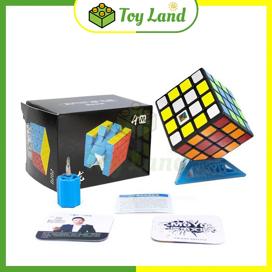 [MoYu] Rubik 4x4 MoYu MeiLong 4M Bản Đen Rubic 4 Tầng Nam Châm 4x4x4 Đồ Chơi Trí Tuệ Trẻ Em