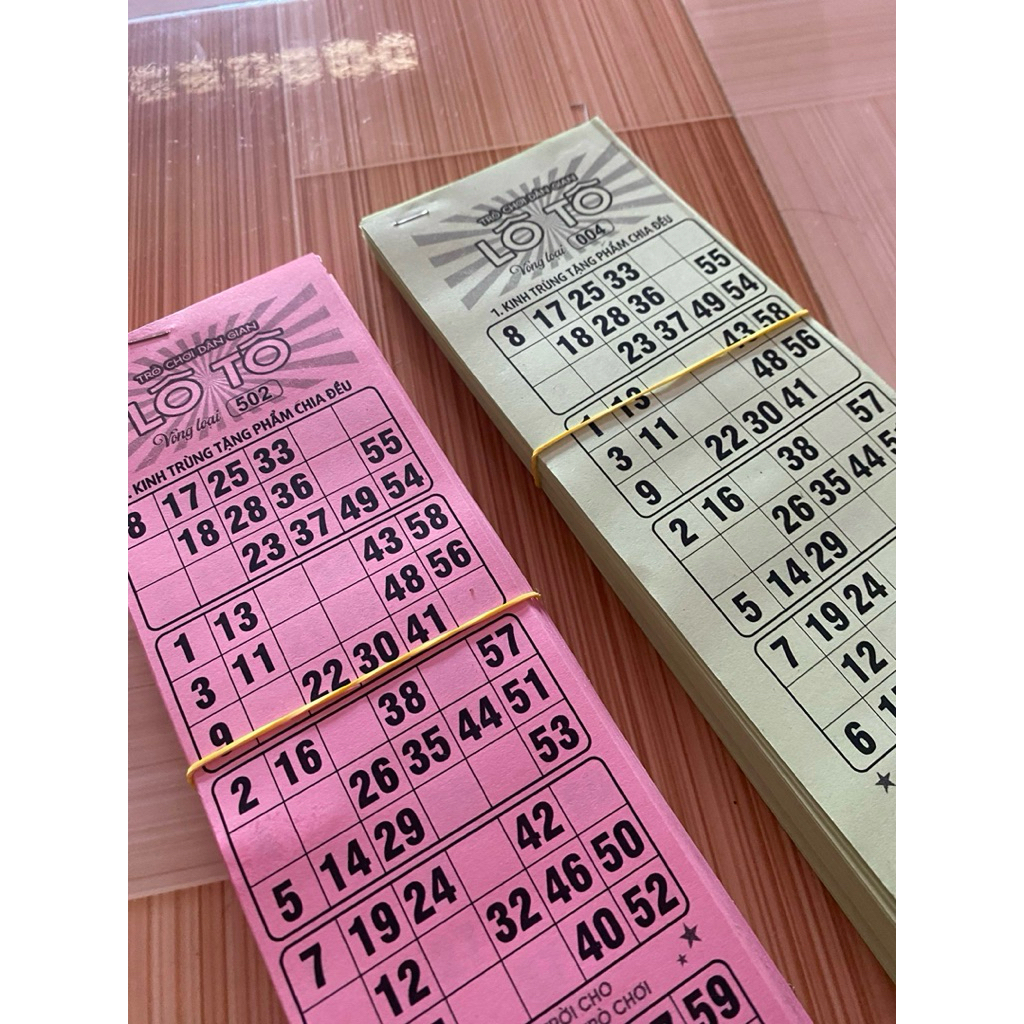Vé Dò Lô Tô - 160 vé Không Trùng Số, Mỗi Vòng Loại 1 Màu