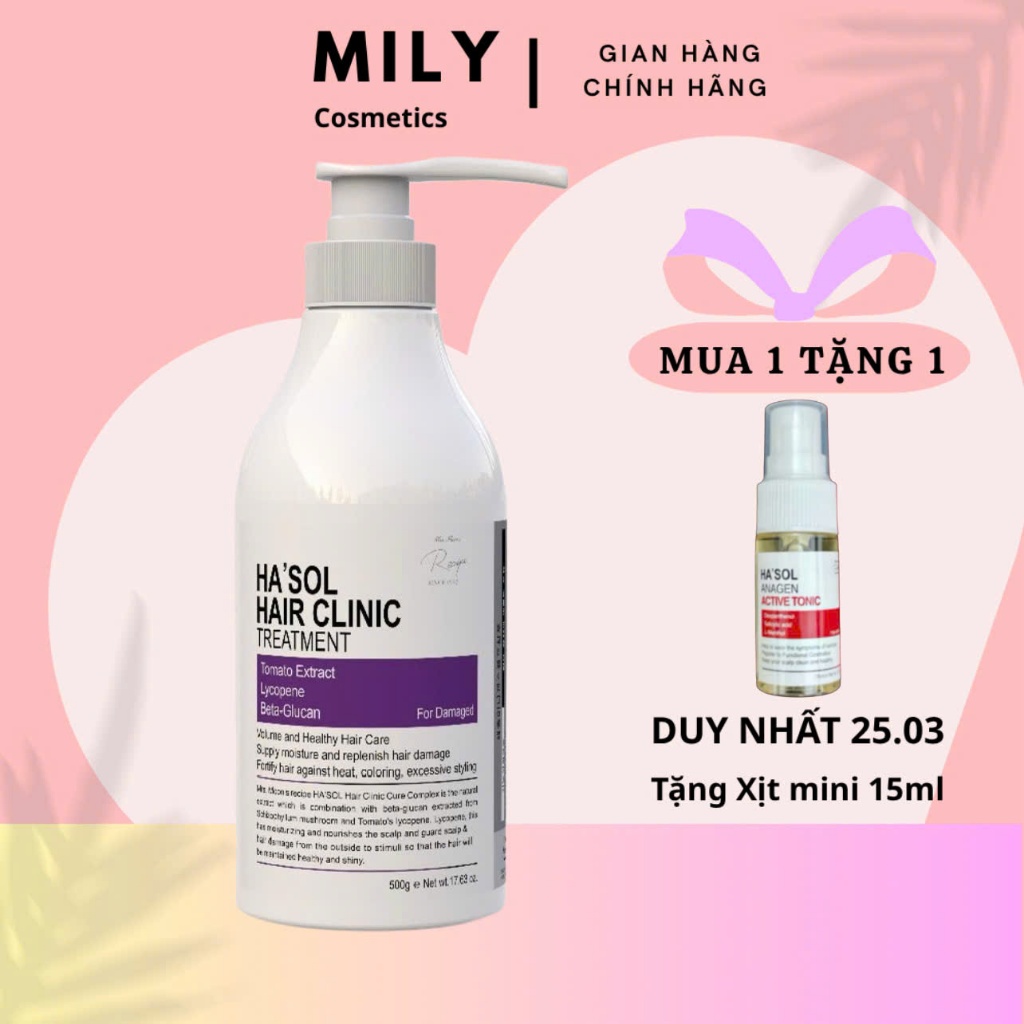 Kem Ủ Tóc Hasol Hair Clinic Treatment Phục Hồi Hư Tổn Và Giảm Gãy Rụng, Dưỡng Tóc Mềm Mượt, Chắc Kho