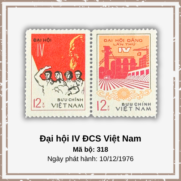 Bộ tem bưu chính "Đại hội IV ĐCS Việt Nam" - Tem sưu tầm Việt Nam - Tem dự thi 2026