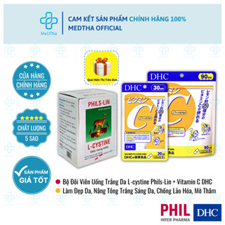 Viên Uống Đẹp Da L-Cystine, DHC Vitamin C - Chống Lão Hóa, Giảm Thâm, Nám, Tàn Nhang, Tăng Sức Đề Kháng