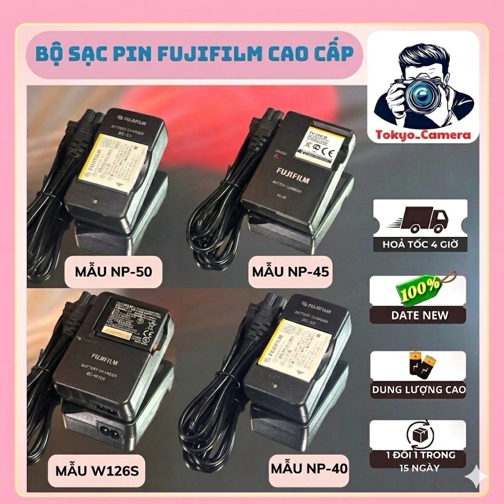 Sạc pin Fujifilm NP-40 / NP-45 / NP-60 / NP-W126S