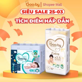 [Tích điểm] Tã dán/Bỉm quần Gooby ngày/đêm đủ size cho bé NB/S/M/L/XL/XXL/XXXL