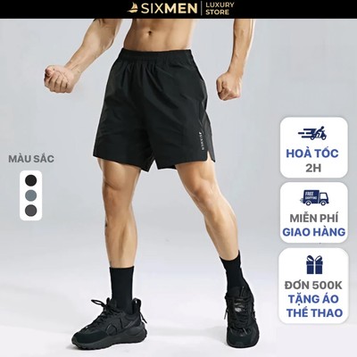 Quần Short Thể Thao nam SIXMEN [Tặng Kèm Hộp Quà] vải gió cao cấp xin mềm mại, co giãn, vận động thoải mái