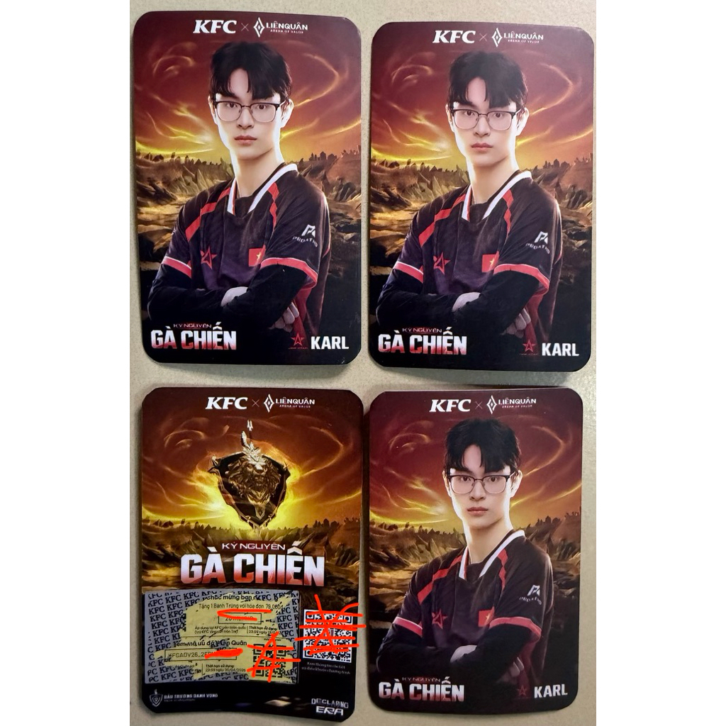 Card KFC Tuyển Thủ 1S One Star Karl Garena Liên Quân Mobile