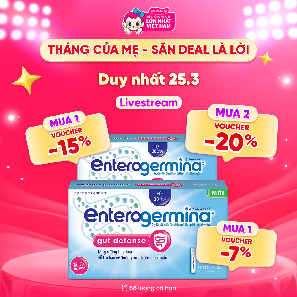 Combo 2 Thực phẩm bảo vệ sức khỏe Men vi sinh Enterogermina Gut Defense