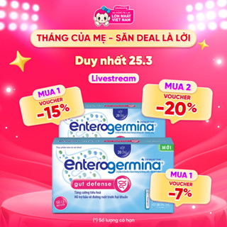 Combo 2 Thực phẩm bảo vệ sức khỏe Men vi sinh Enterogermina Gut Defense