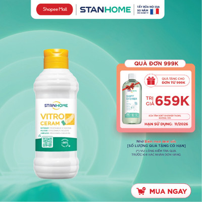 Kem làm sạch bếp điện từ, bếp hồng ngoại chiết xuất từ tự nhiên Stanhome Vitro Ceram 250ml