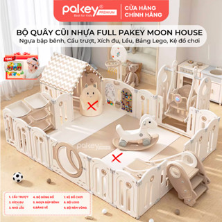 Bộ Quây Cũi Nhựa Full PAKEY Moon House Đa Dạng Trò Chơi Thú Vị Cho Bé Chiều Cao Lên Tới 63cm, Bảo Hành Trọn Đời
