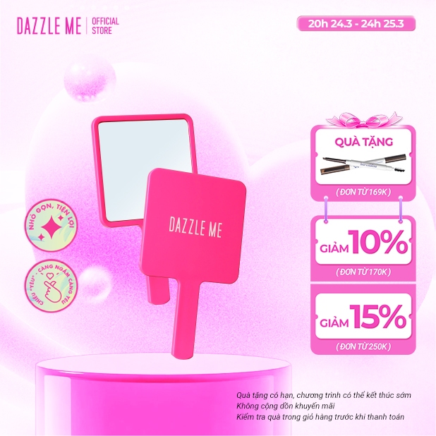 DAZZLE ME Gương Cầm Tay Trang Điểm Chính Hãng Phiên Bản Giới Hạn Be Real Be Me Hand Mirror