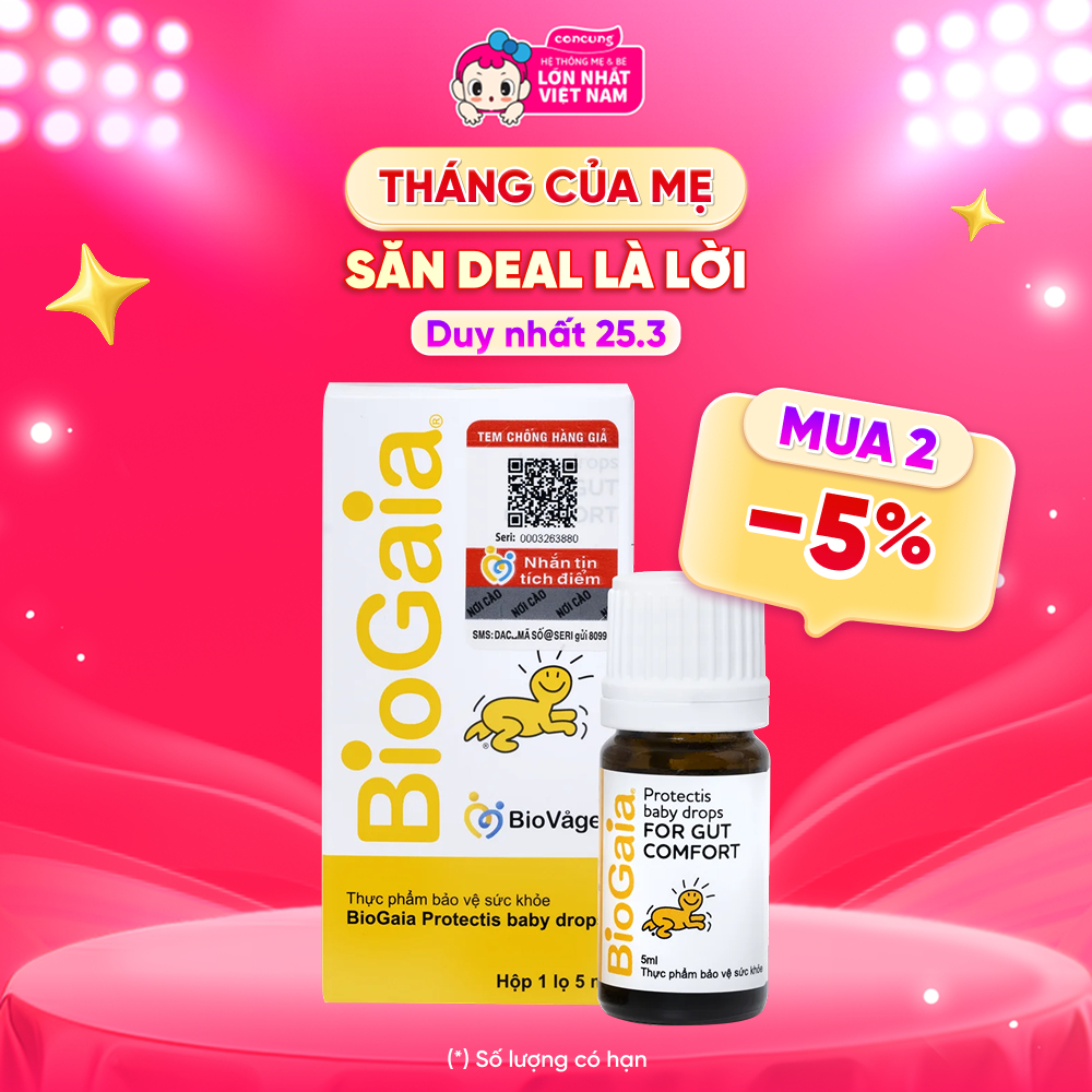 Men vi sinh Biogaia Protectis Baby Drops 5ml - concung