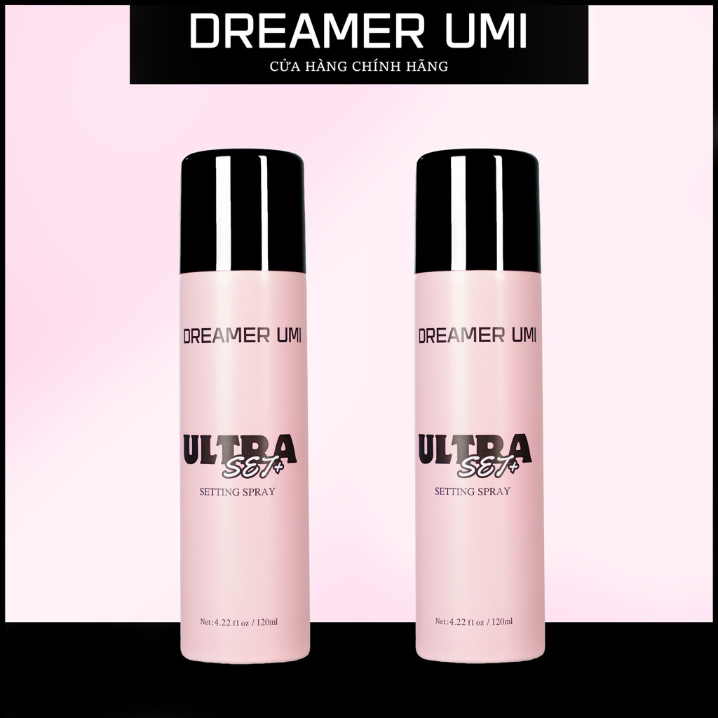 COMBO 2 Xịt khoá nền DREAMER UMI ULTRA SET+ Setting Spray 120ML