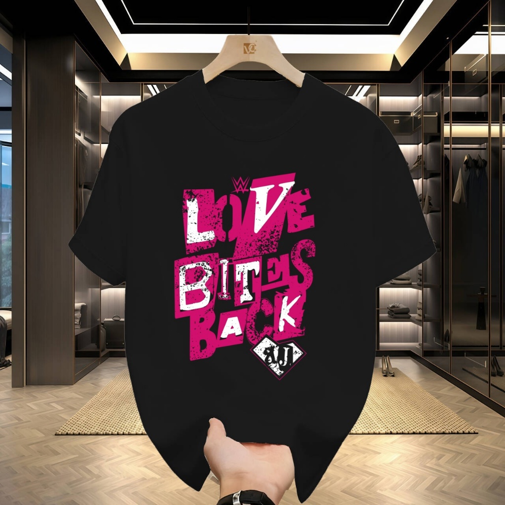 Áo thun ngắn tay AJ Lee Love Bites Spider Web dành cho nữ và nam, họa tiết Harajuku Aesthetic.