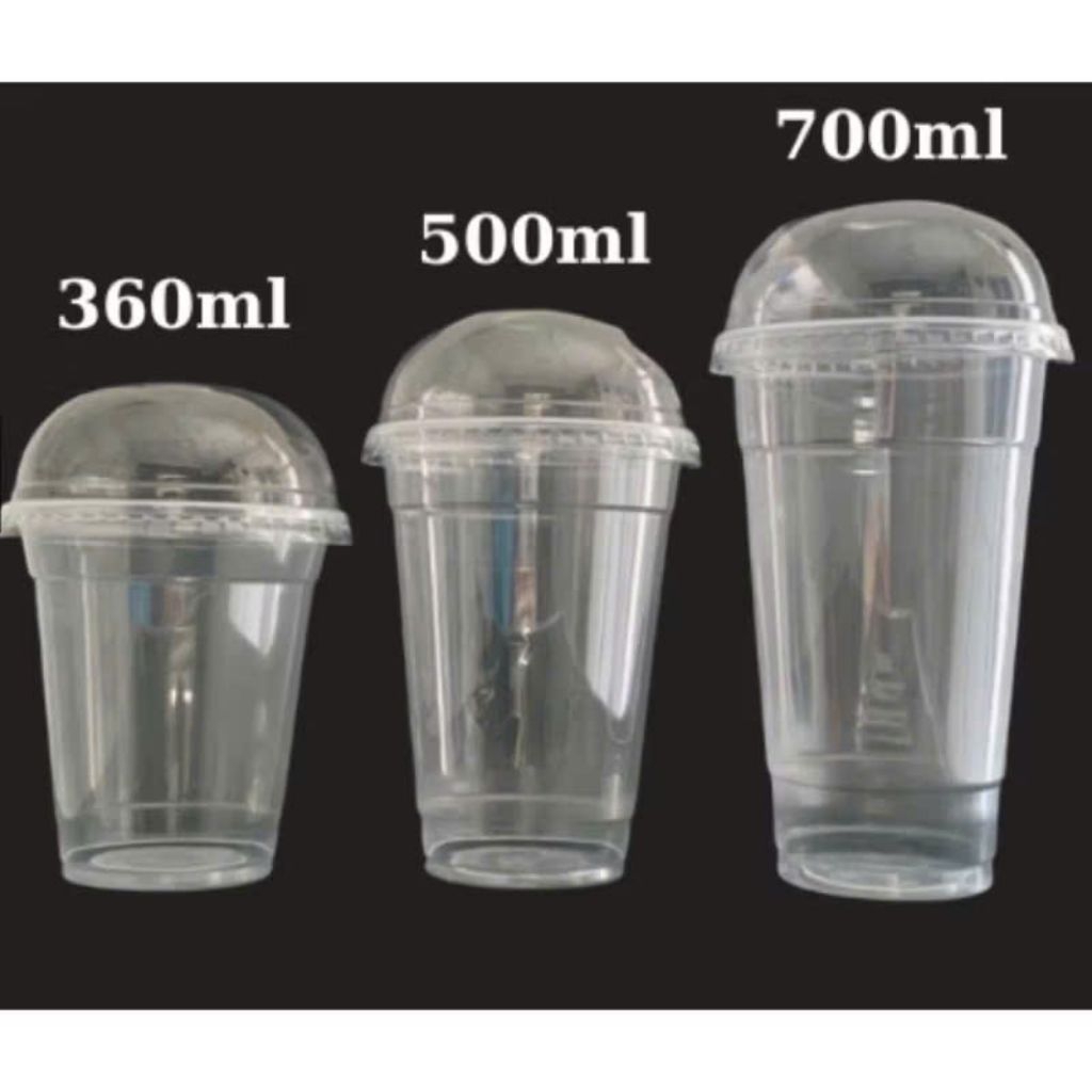 SỈ 500C ly nhựa PP đáy bằng 360ml/500ml/700ml - LY CHƯA KÈM NẮP