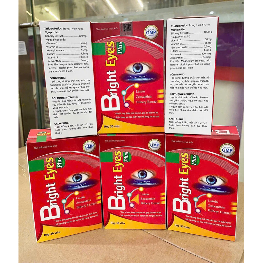 Bright eyes plus bổ sung dưỡng chất cho mắt ,giúp cải thiện thị lực lọ 30 viên