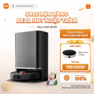 Robot hút bụi lau nhà Xiaomi Robot Vacuum X20 Max BHR9220EU - Lực hút 8000Pa - Pin 5200mAh - Trạm sạc All in One