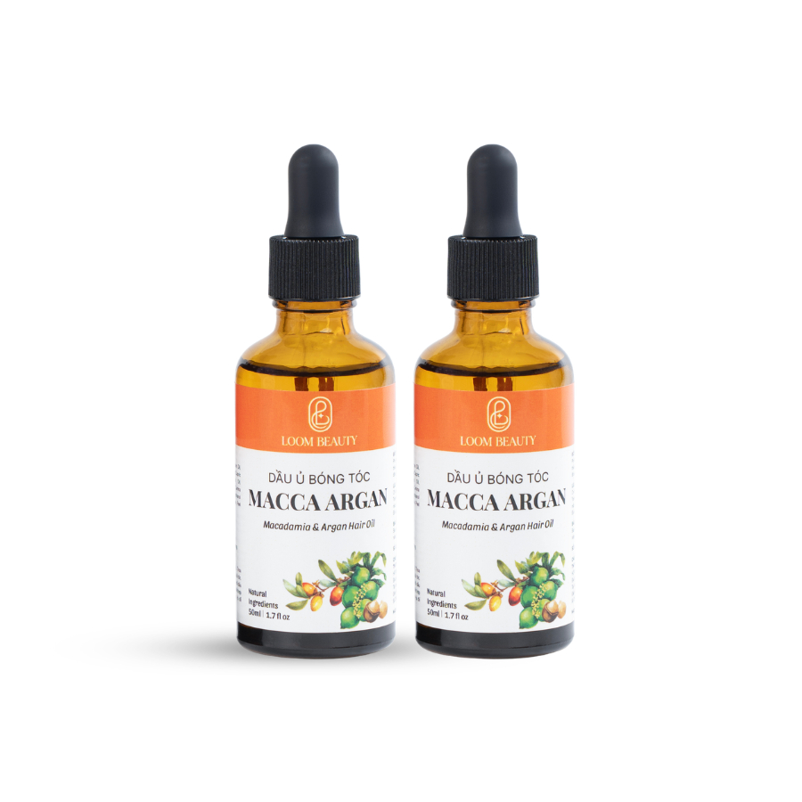 COMBO 02 Chai Dầu Ủ Bóng Tóc Macca Argan Loom Beauty