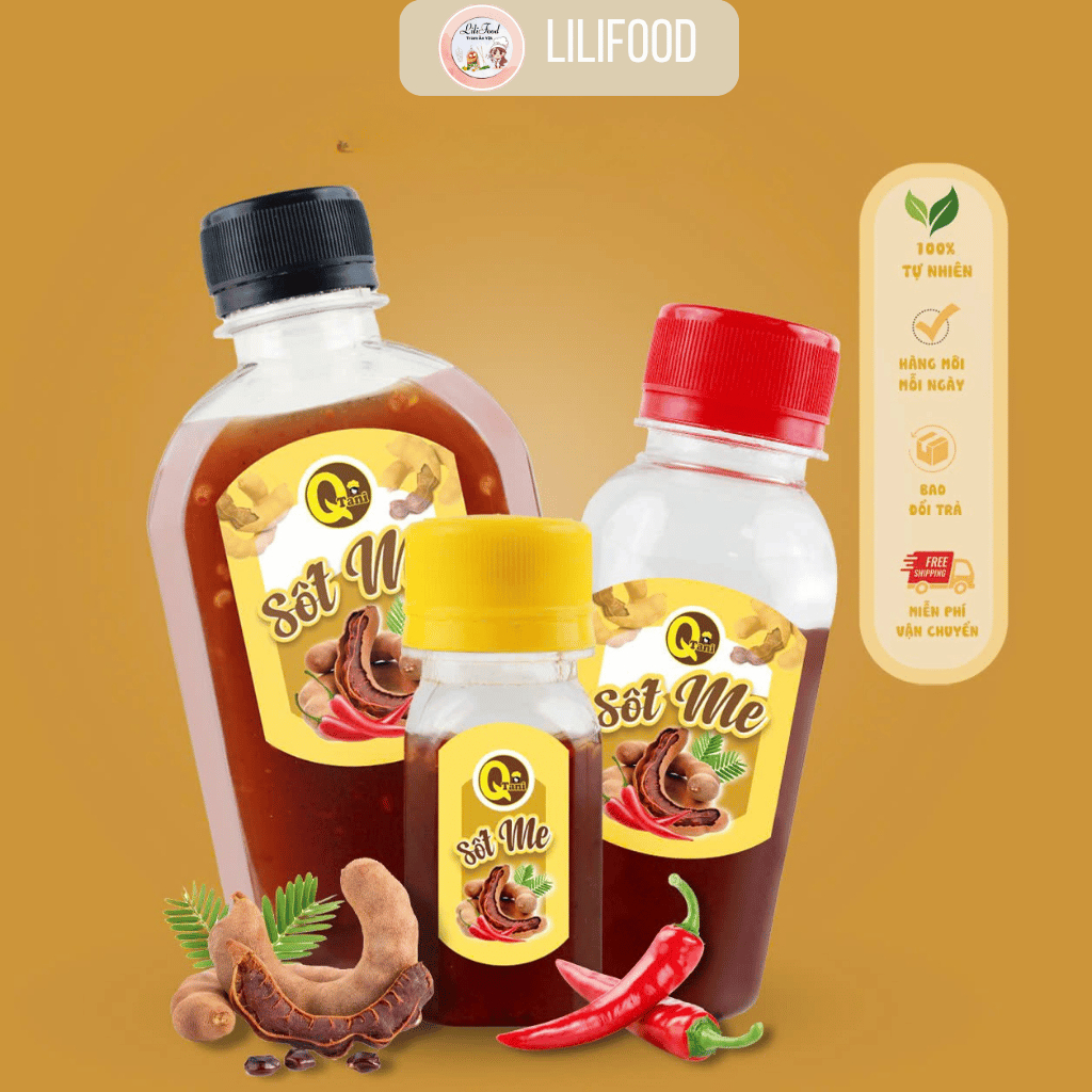 SỐT ME-Chai Sốt Me Chua Chua Cay Cay Ngọt Ngọt Ăn Kèm Bánh Tráng Phơi Sương Siêu Ngon-Lilifood